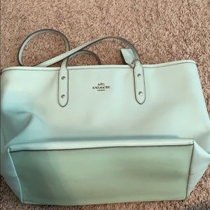 Mint green Coach bag